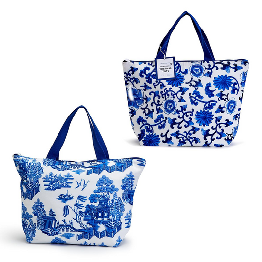 Chinoiserie thermal lunch tote