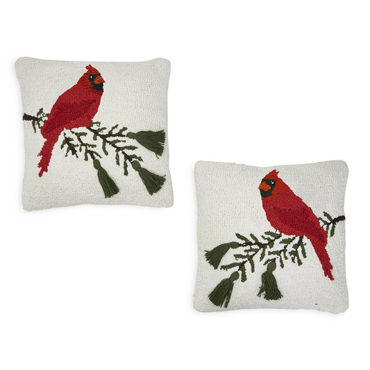 Red Cardinal set of 2 Throw Pillows