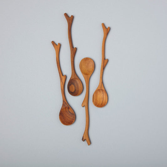 Teak Twig Spoons (Set Of 4)