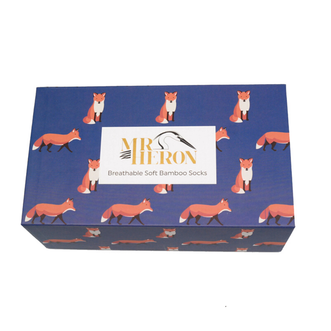 Mr Hero Foxes Socks Box